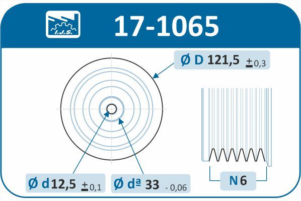 Levně Řemenice, klikový hřídel IJS GROUP 17-1065