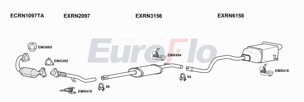 Układ wydechowy EUROFLO RNSCE146008