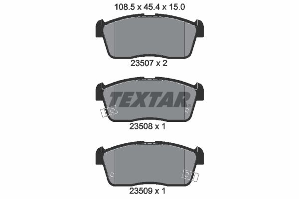 Sada brzdových platničiek kotúčovej brzdy TEXTAR 2350701