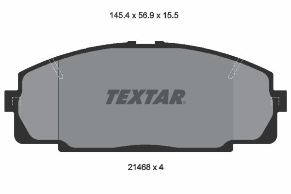 Sada brzdových platničiek kotúčovej brzdy TEXTAR 2146801