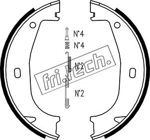 Zestaw szczęk hamulcowych, hamulec postojowy FRI.TECH. 1019.026K