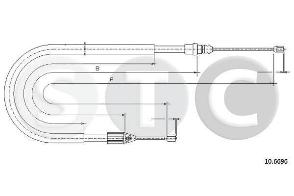 Cięgło, hamulec postojowy STC T483072