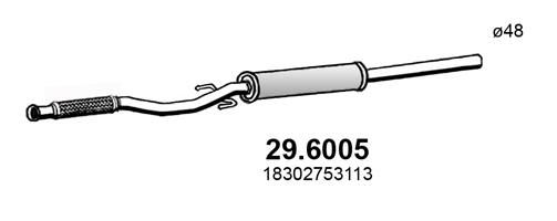 Tłumik środkowy ASSO 29.6005