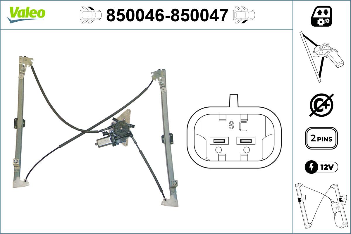 Mecanism actionare geam VALEO 850046