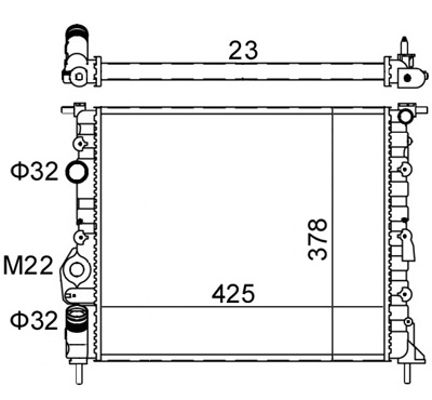 Chłodnica, układ chłodzenia silnika HART 601 382