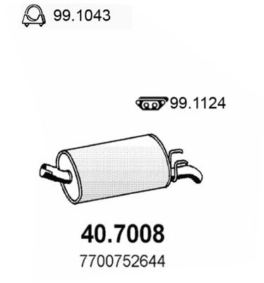 Tłumik końcowy ASSO 40.7008