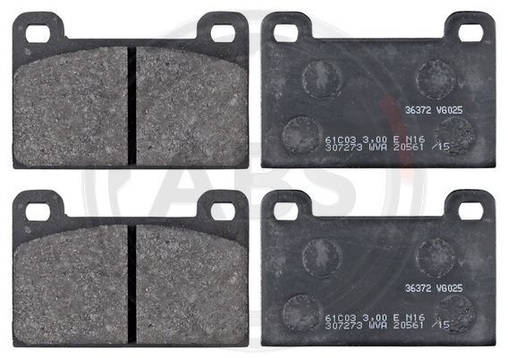 Zestaw klocków hamulcowych, hamulce tarczowe A.B.S. 36372