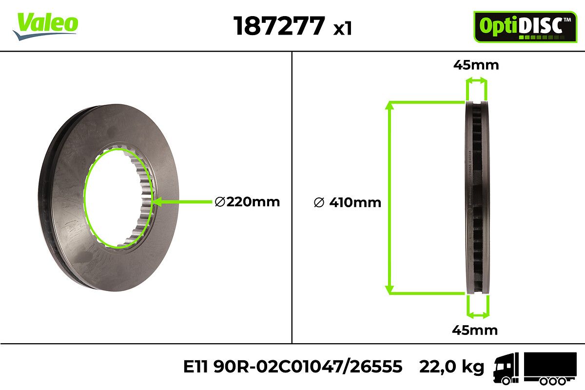 Disc frana VALEO OptiDISC 187277