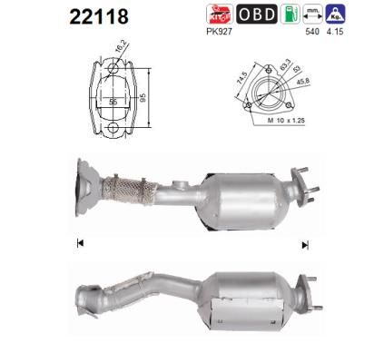Katalizator AS 181505BXG00