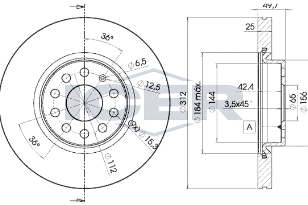 Tarcza hamulcowa ICER 78BD5618-2