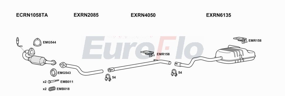 Układ wydechowy EUROFLO RNMEG20D1001A00