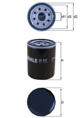 Olejový filter MAHLE OC 521
