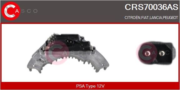 Levně Odpor, vnitřní tlakový ventilátor CASCO CRS70036AS