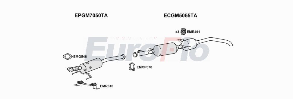 Układ wydechowy EUROFLO RNMAS23D6012