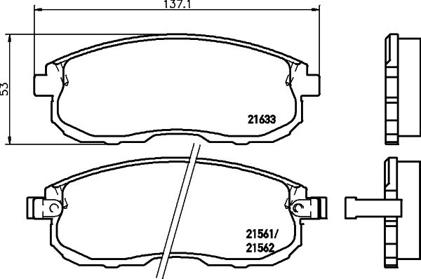 Sada brzdových destiček, kotoučová brzda HELLA PAGID 8DB 355 016-381