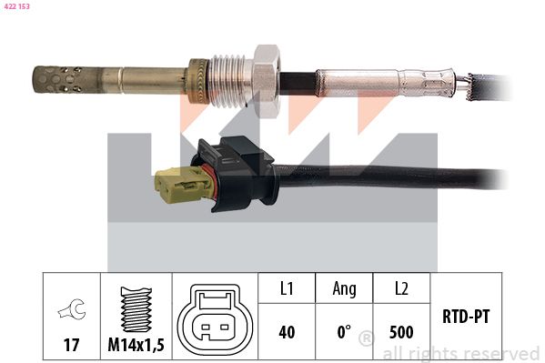czujnik, temperatura spalin KW 422 153
