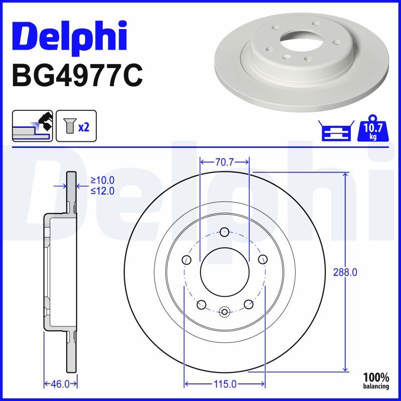 Disc frana DELPHI BG4977C