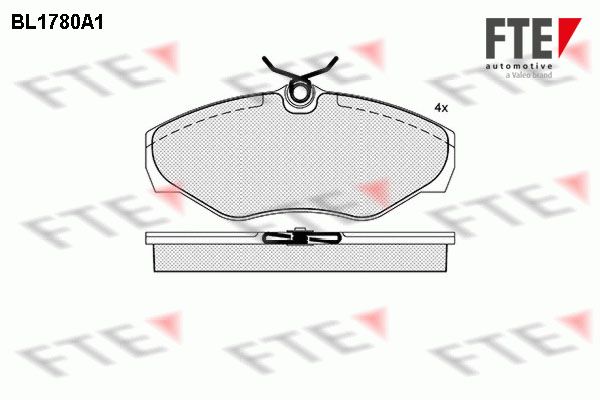 Zestaw klocków hamulcowych, hamulce tarczowe FTE 9010349