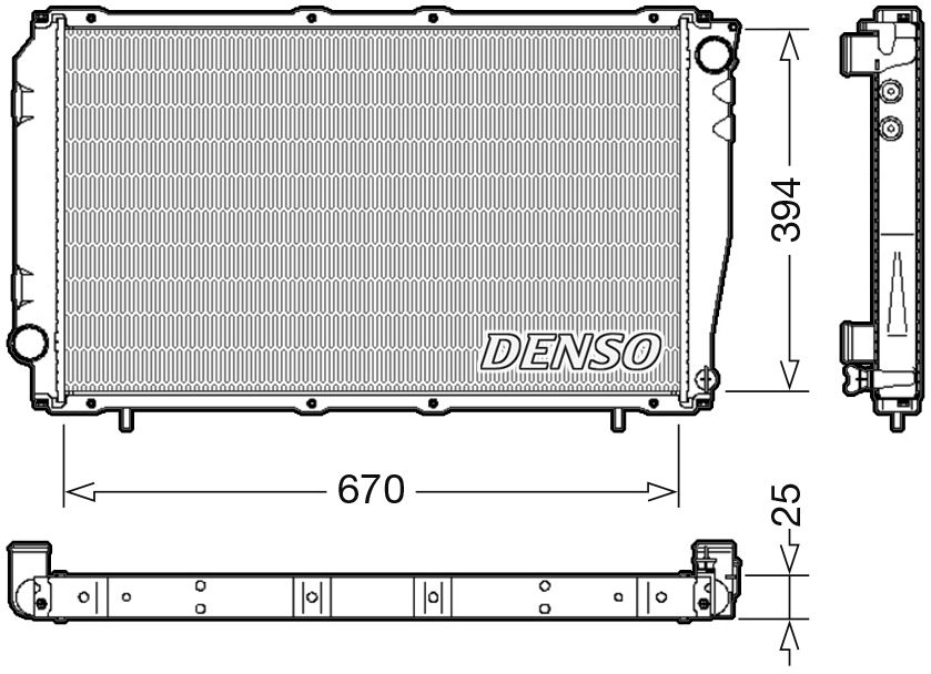 Chłodnica, układ chłodzenia silnika DENSO DRM36016