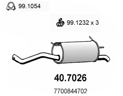 Tłumik końcowy ASSO 40.7026
