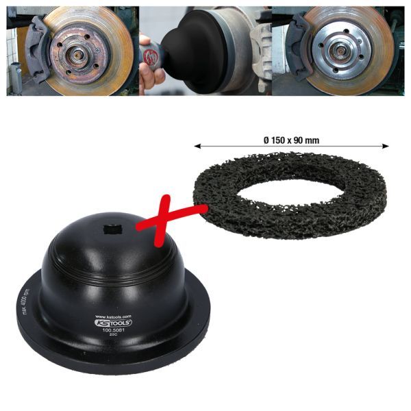 Set discuri de șlefuit, dispozitiv de șlefuit butuc roată KS TOOLS 100.5080