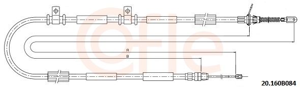 Cablu, frana de parcare COFLE 20.160B084