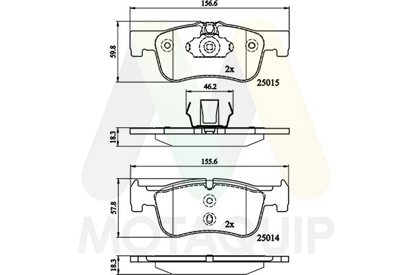 set placute frana,frana disc MOTAQUIP LVXL1728