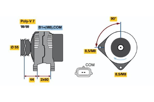 Alternator BOSCH 0 124 425 039