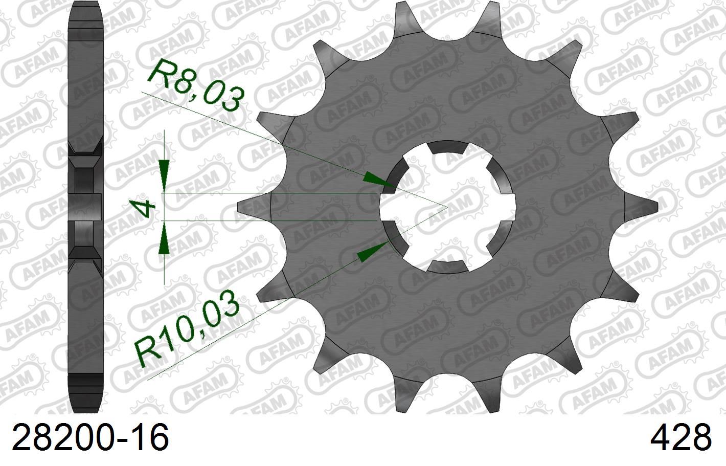Roata dintata AFAM 28200-16