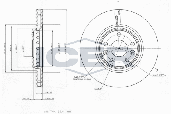 Tarcza hamulcowa ICER 78BD4162-2