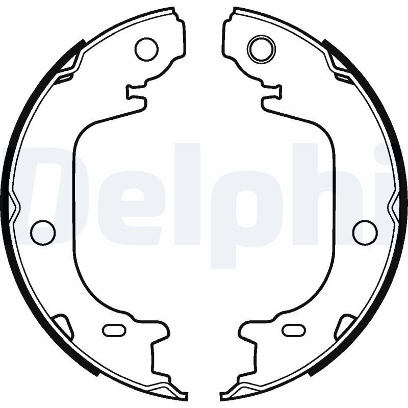 Sada brzdových čelistí, parkovací brzda DELPHI LS2122