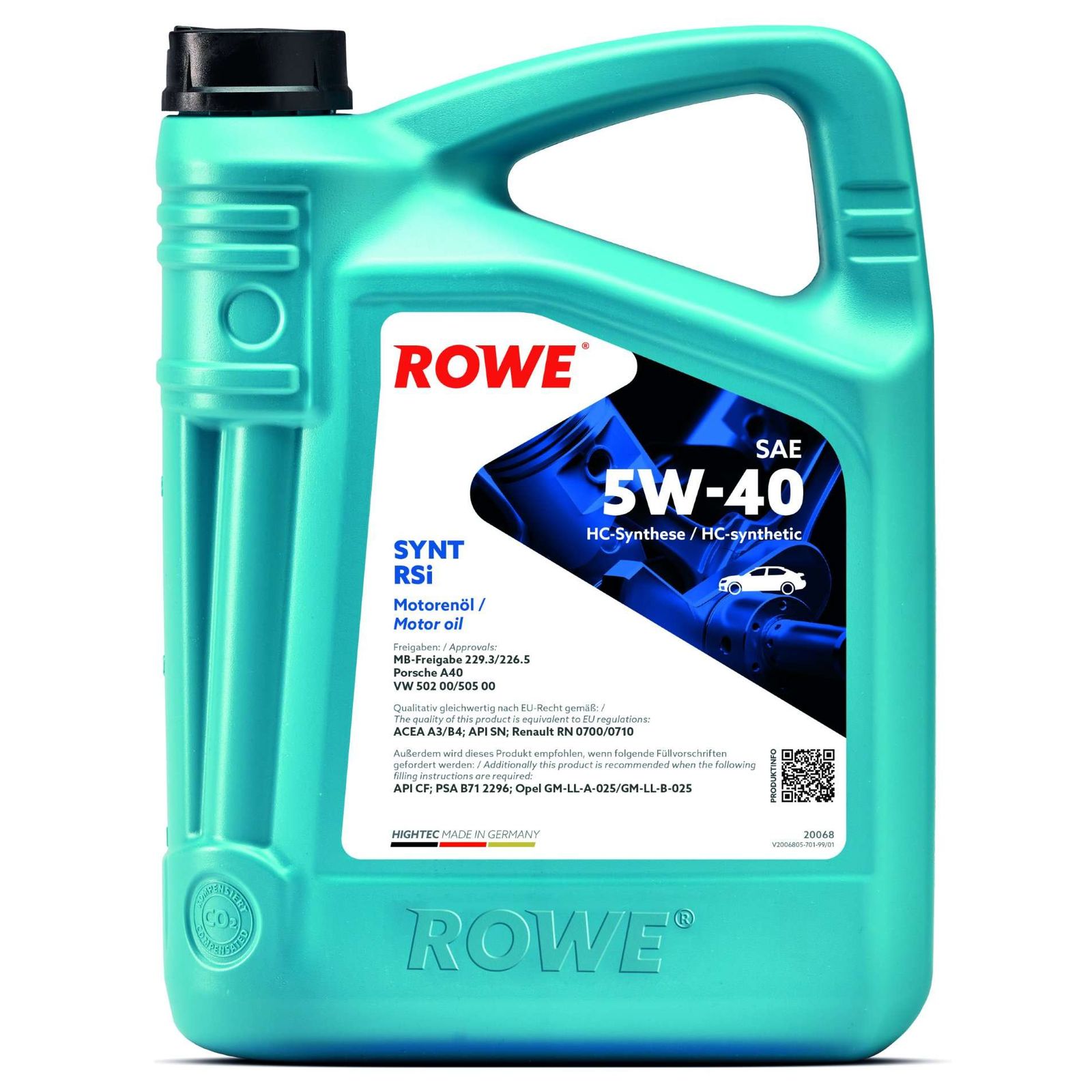 ulei de motor ROWE HIGHTEC SYNT RSi SAE 5W-40 20068-0040-99