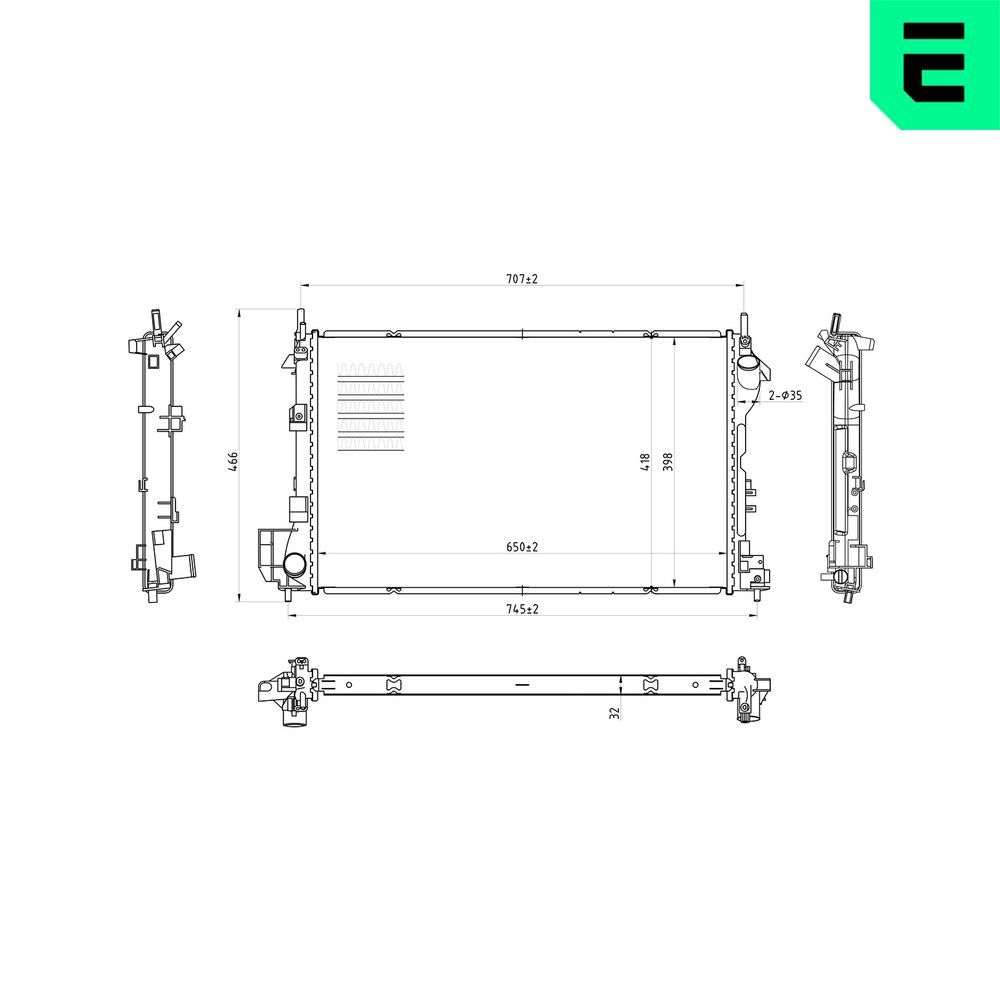 Radiator, racire motor ERA 673319