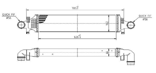 Intercooler, compresor MTR 13054719