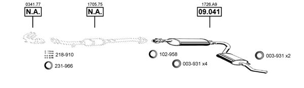 Układ wydechowy ASMET CI091575