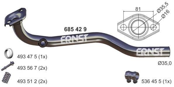 Rura wydechowa ERNST 685429