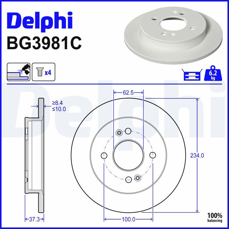 Disc frana DELPHI BG3981C