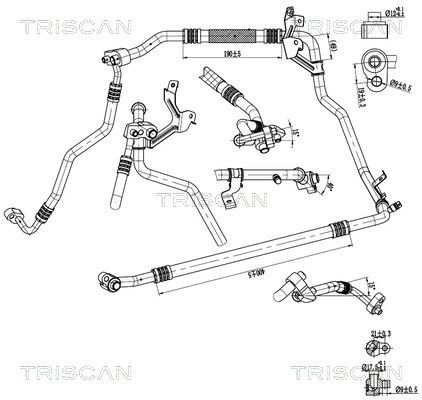 conducta presiune variabila,aer conditionat TRISCAN 9010 15007