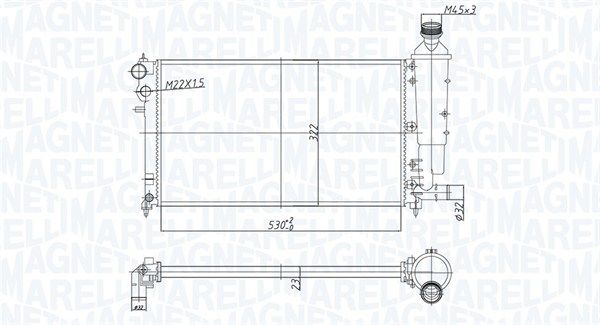 Chłodnica, układ chłodzenia silnika MAGNETI MARELLI 350213181300