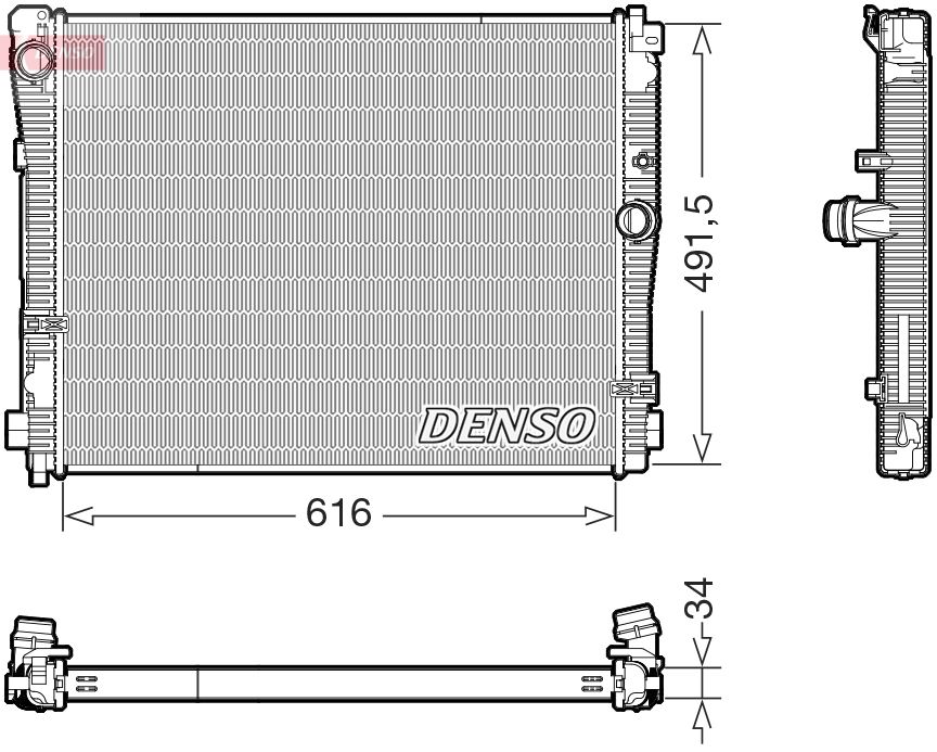 Radiator, racire motor DENSO DRM05079