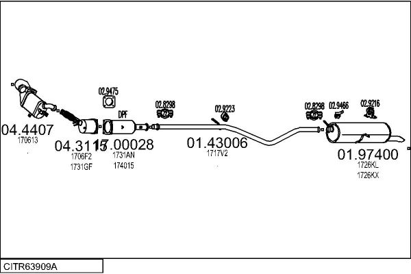 Układ wydechowy MTS CITR63909A018345