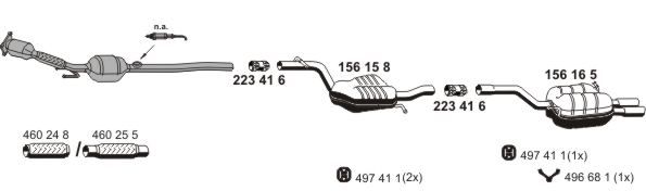 Układ wydechowy ERNST 071654