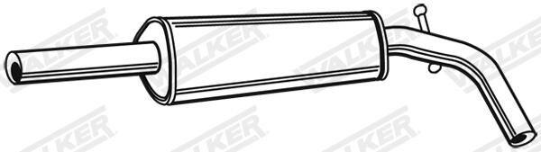 Levně Střední tlumič výfuku WALKER 22058
