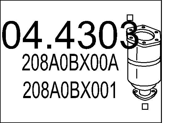 Katalizator MTS 208A0BX00A