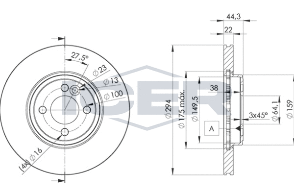 Tarcza hamulcowa ICER 78BD8570-2
