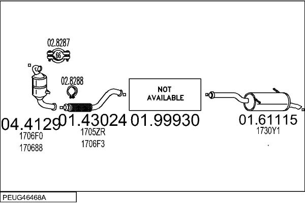 Układ wydechowy MTS PEUG46468A012149