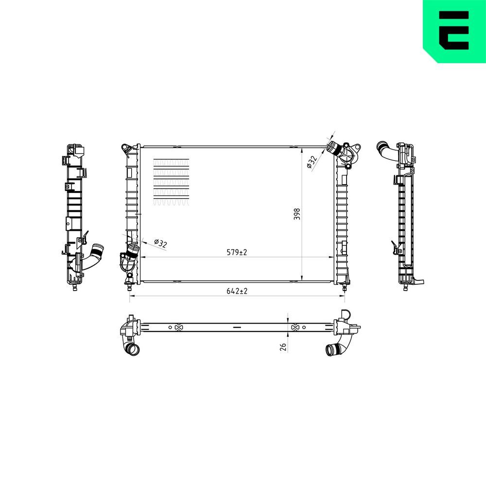 Radiator, racire motor ERA 673178