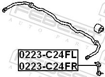 Levně Tyč/vzpěra, stabilizátor FEBEST 0223-C24FL