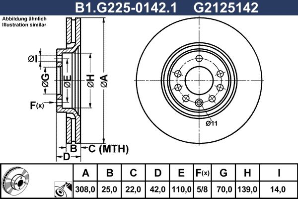 Tarcza hamulcowa GALFER B1.G225-0142.1
