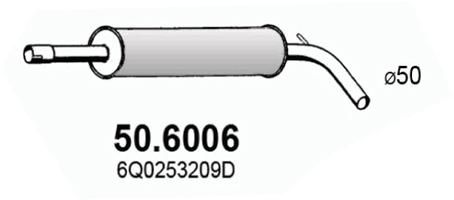Tłumik środkowy ASSO 50.6006